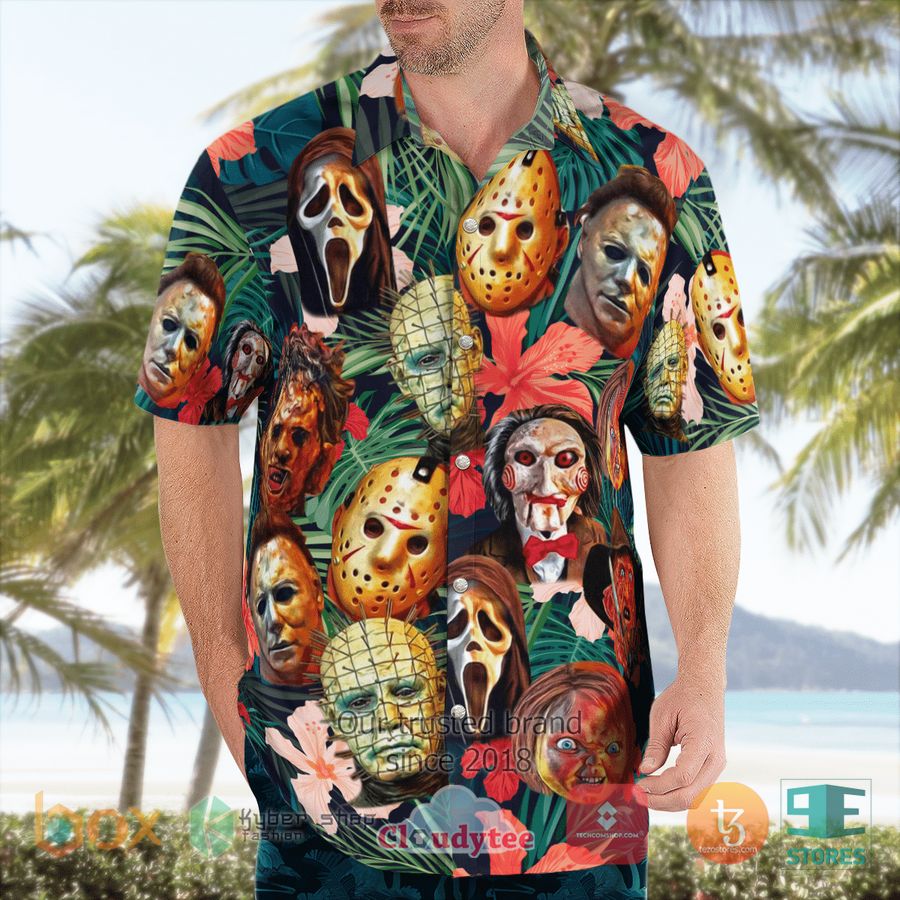 BEST Horror Character face Tropical Hawaii Shirt 6