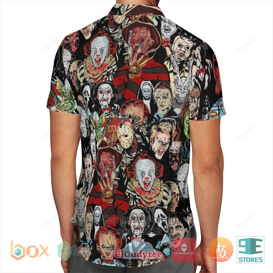 BEST Horror Character faces red Hawaii Shirt 3