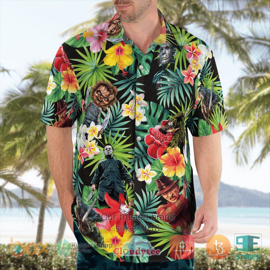 BEST Horror Characters Tropical Floral Hawaii Shirt 16