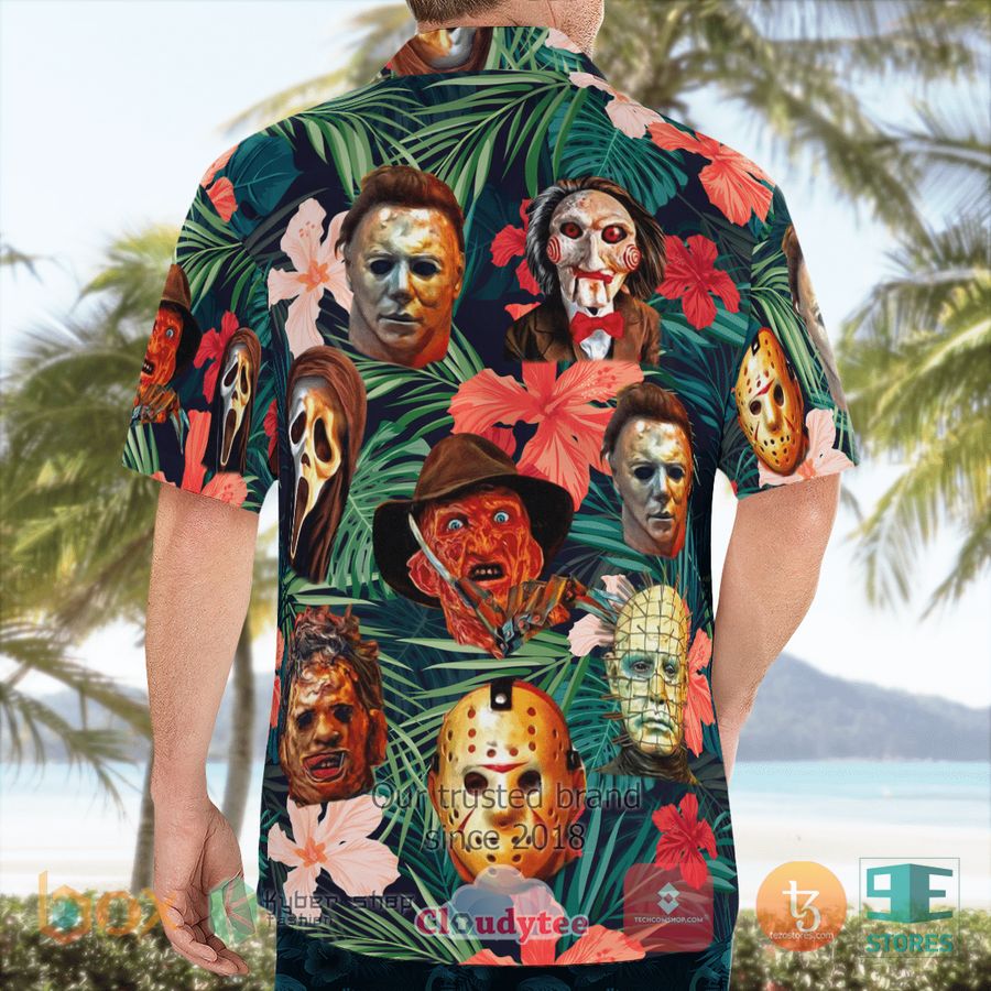 BEST Horror Face Characters Tropical Hawaii Shirt 4