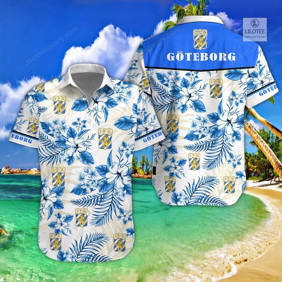BEST IFK Goteborg Hawaiian shirt, short 5