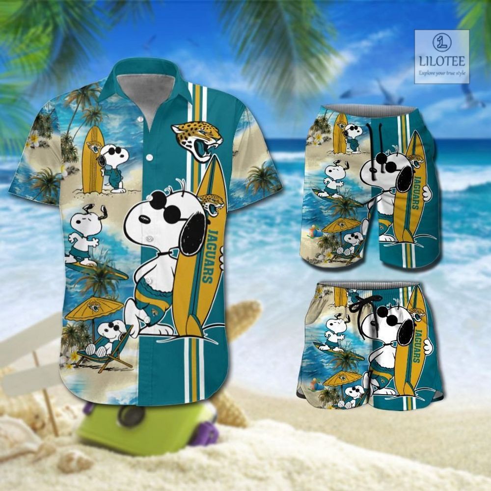 BEST Jacksonville Jaguars Snoopy Hawaiian Shirt, Shorts 8