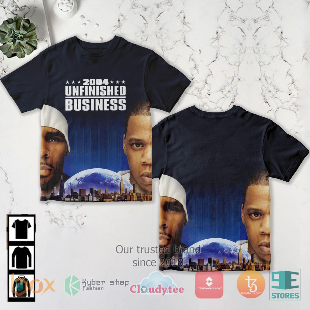 HOT Jay Z và R. Kelly Unfinished Business 3D over printed Shirt 3
