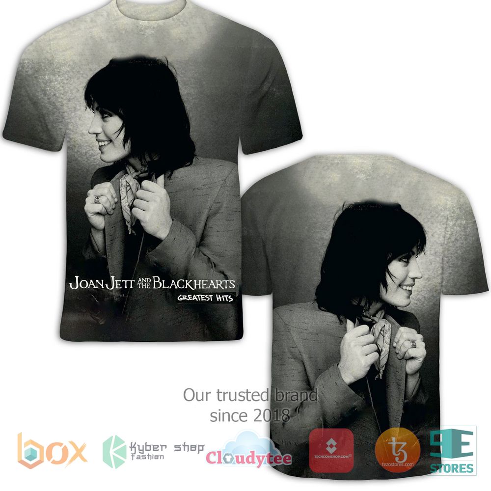 HOT Joan Jett & The Blackhearts Greatest Hits 3D T-Shirt 2
