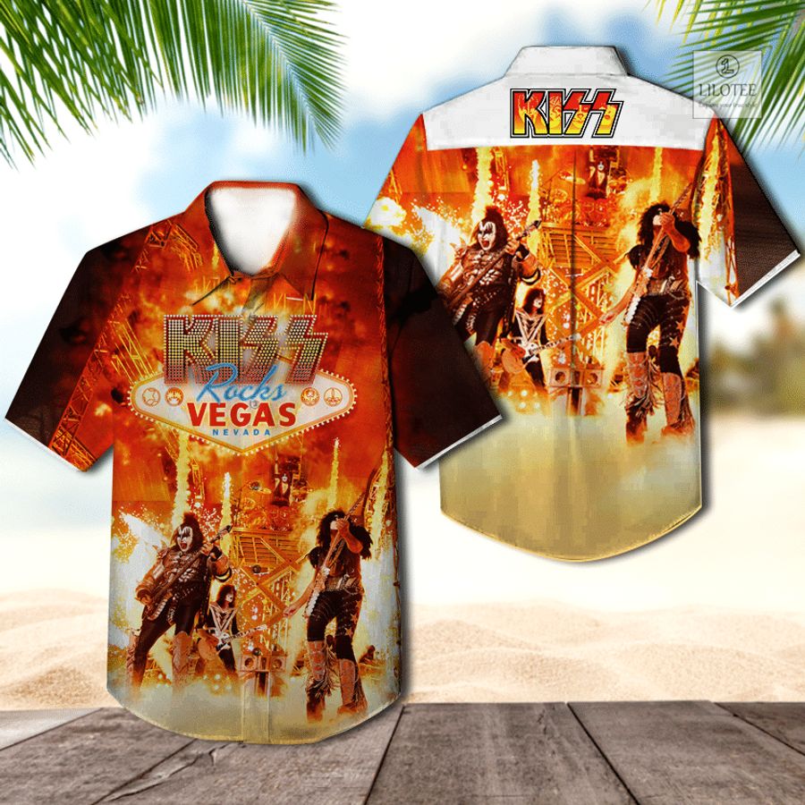 BEST Kiss Kiss Rocks Vegas Album Hawaiian Shirt 3