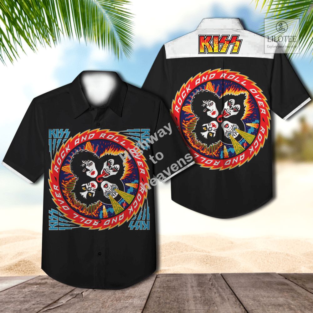 BEST Kiss Rock And Roll Over Casual Hawaiian Shirt 3