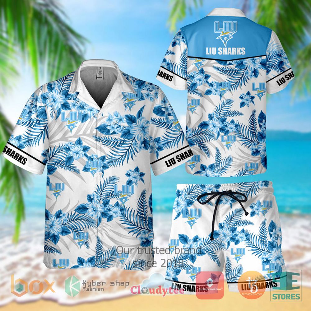 HOT LIU Sharks Hawaiian Shirt and Shorts 2