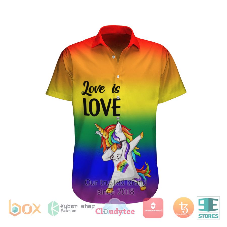 BEST Love Is Love Unicorn Dab Hawaii Shirt 8