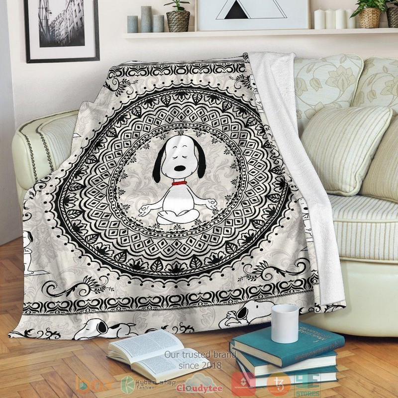 HOT Mandala Yoga Snoopy Funny Blanket 8