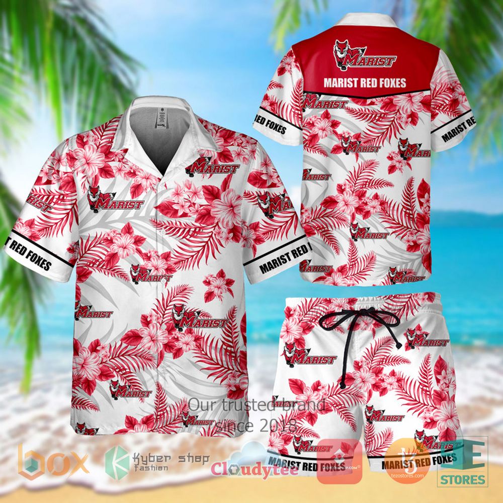 HOT Marist Red Foxes Hawaiian Shirt and Shorts 1