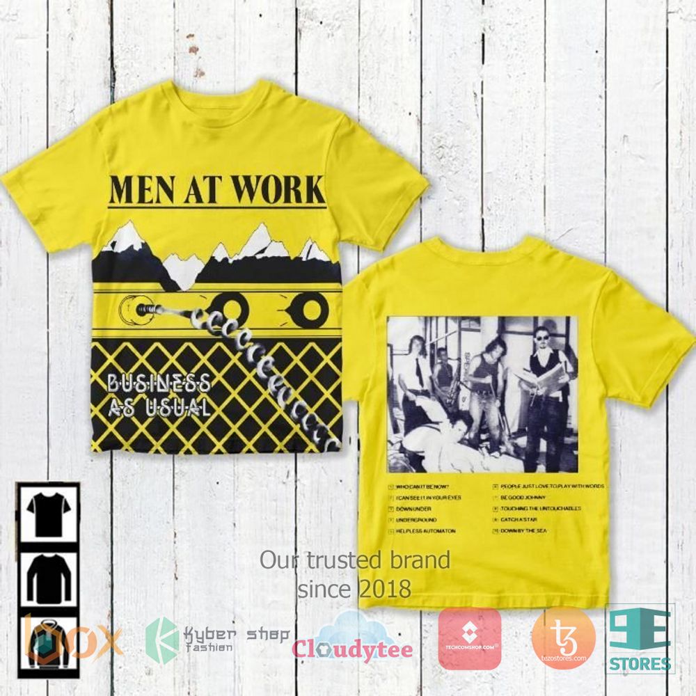 HOT Men At Work Business As Usual T-Shirt 3