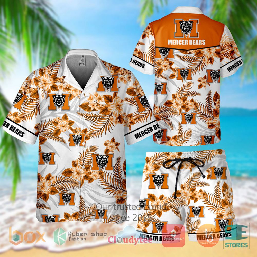 HOT Mercer Bears Hawaiian Shirt and Shorts 5