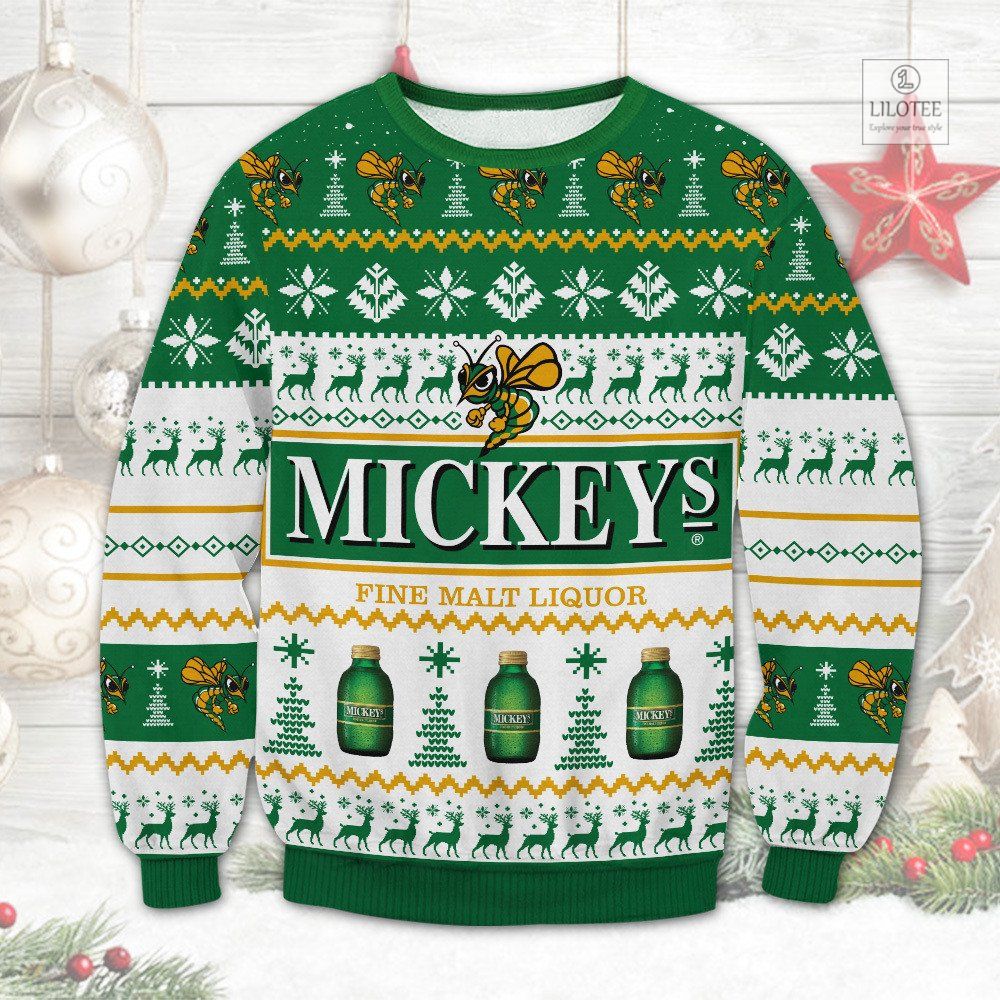 BEST Mickey's fine Malt Liquor Christmas Sweater and Sweatshirt 3
