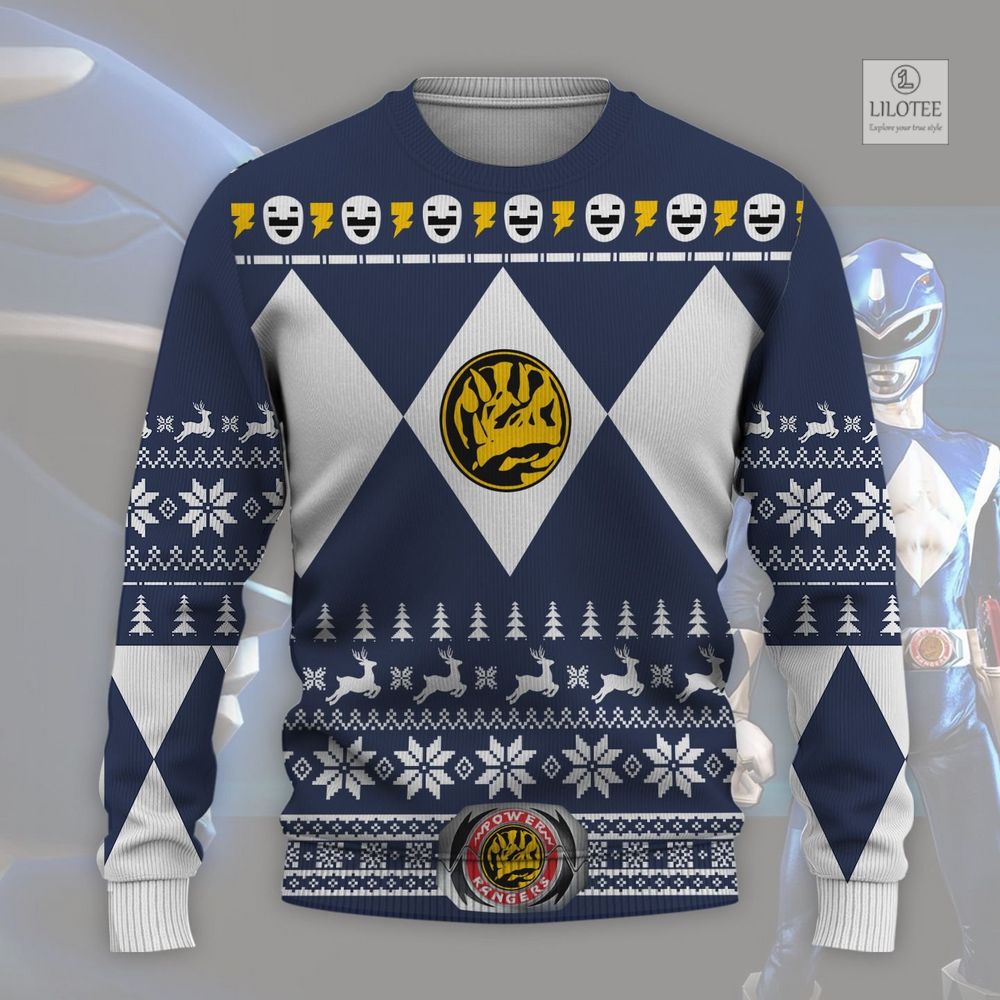 BEST Mighty Morphin Power Rangers Blue Sweater and Sweatshirt 4