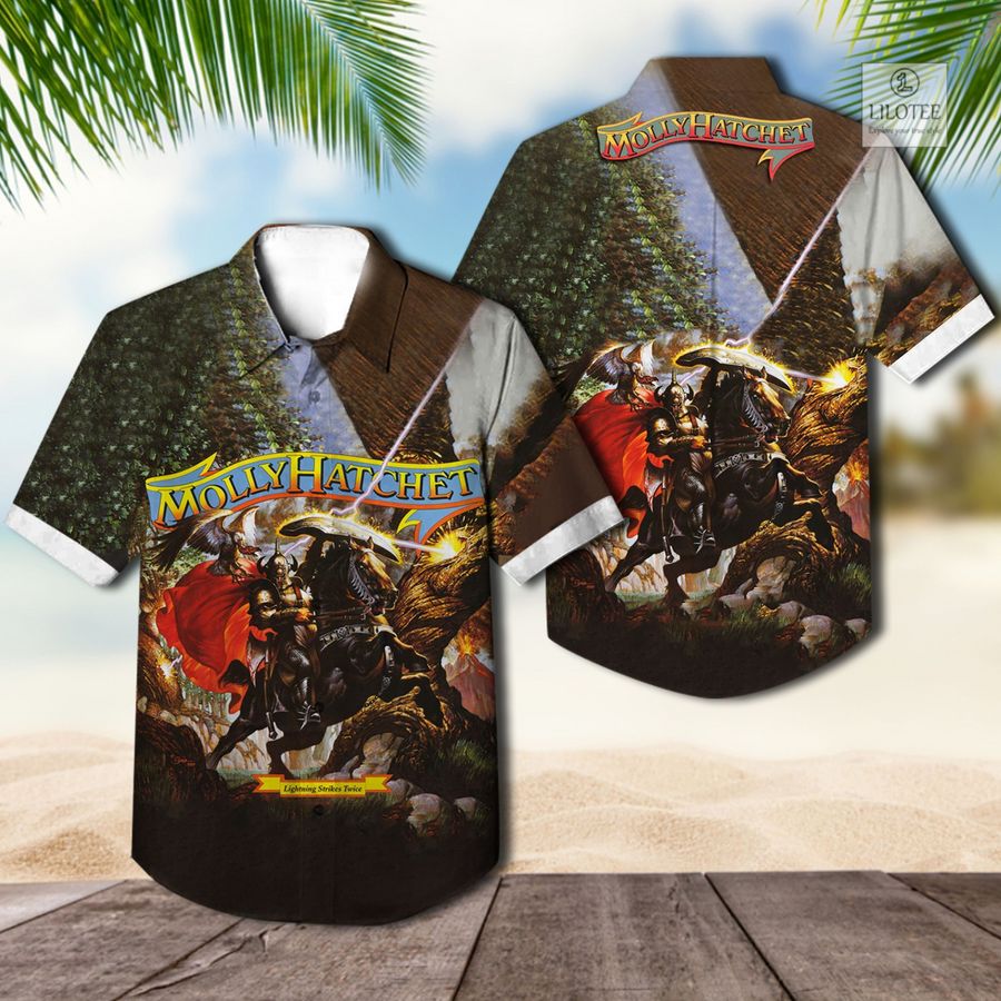 BEST Molly Hatchet Lightning Strikes Twice Hawaiian Shirt 3