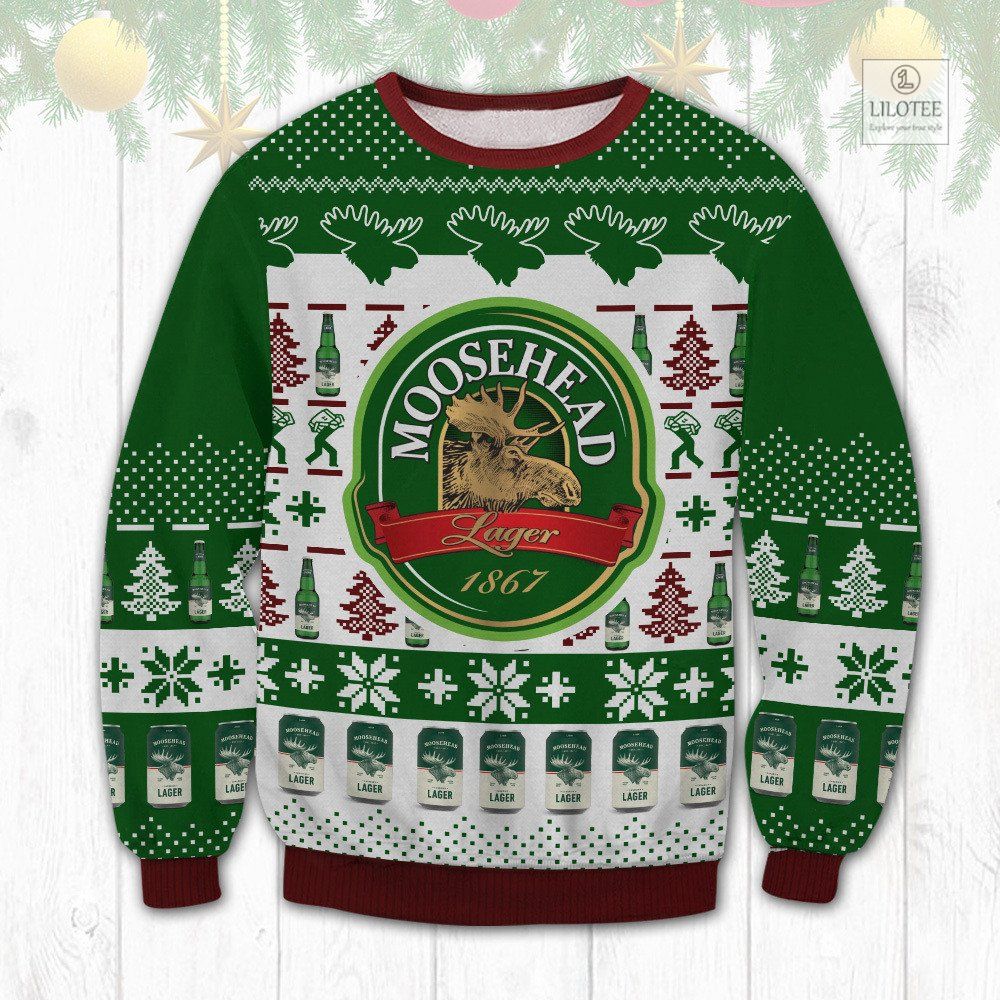 BEST Moosehead Lager 1867 green Christmas Sweater and Sweatshirt 2