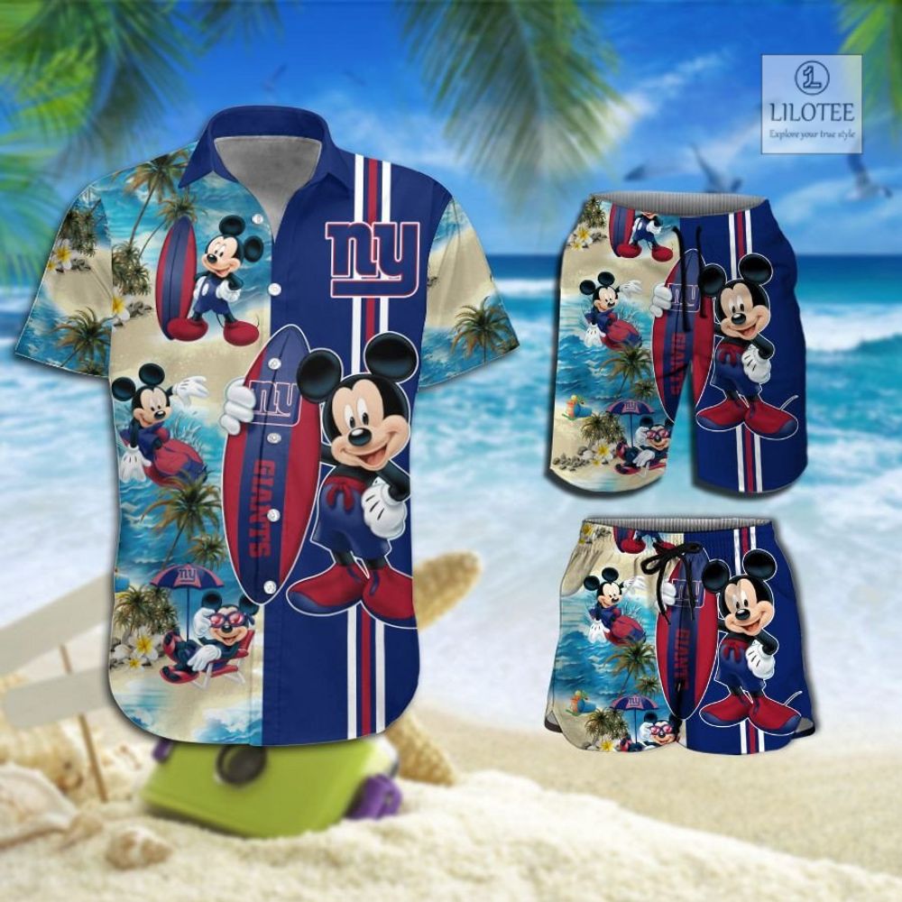 BEST New York Giants Mickey Mouse Hawaiian Shirt, Shorts 8
