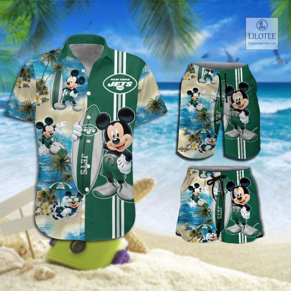 BEST New York Jets Mickey Mouse Hawaiian Shirt, Shorts 9