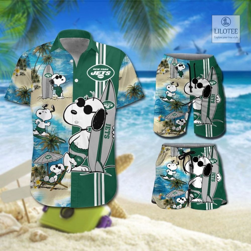 BEST New York Jets Snoopy Hawaiian Shirt, Shorts 9