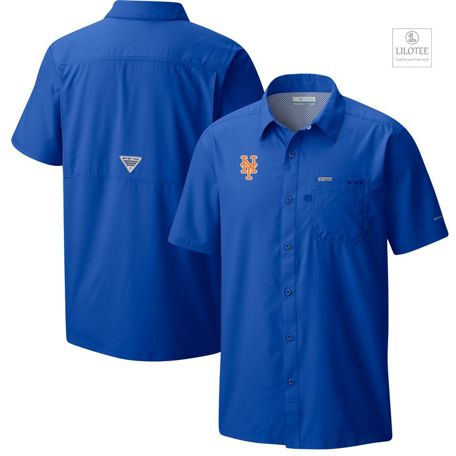 BEST New York Mets Columbia Slack Tide Camp Royal Hawaiian Shirt 7