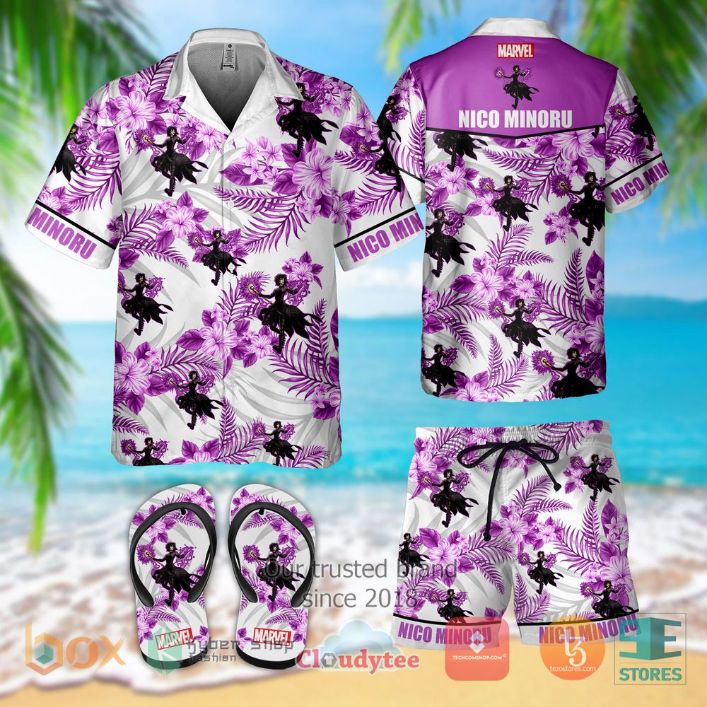 HOT Nico Minoru Hawaiian Shirt, Shorts 2