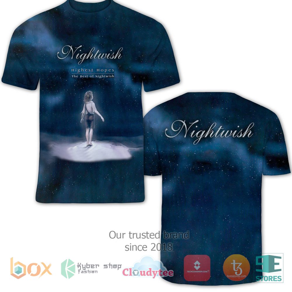 HOT Nightwish Highest Hopes Album Blue 3D T-Shirt 2