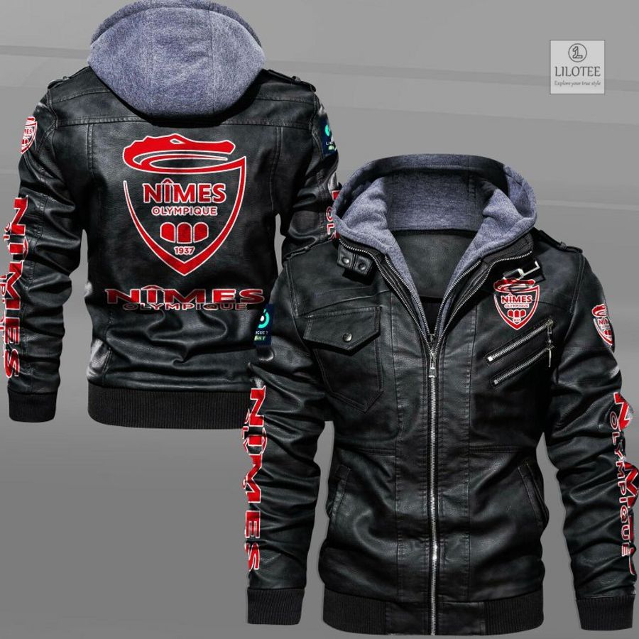 BEST Nimes Olympique Leather Jacket 4
