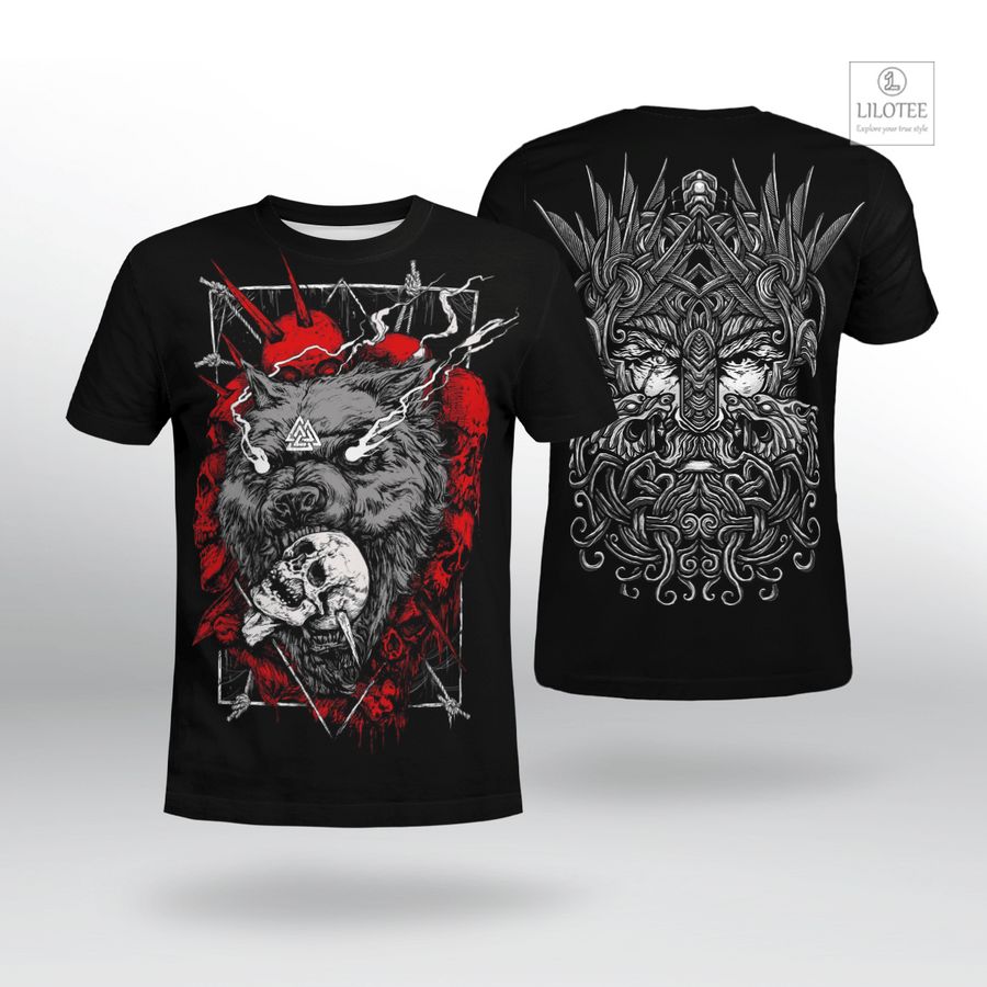 BEST Odin Fenrir Wolf Viking T-Shirt 7