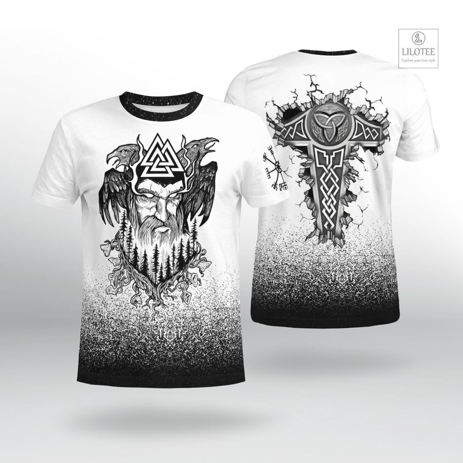 BEST Odin Raven Valknut Hammer Viking T-Shirt 7