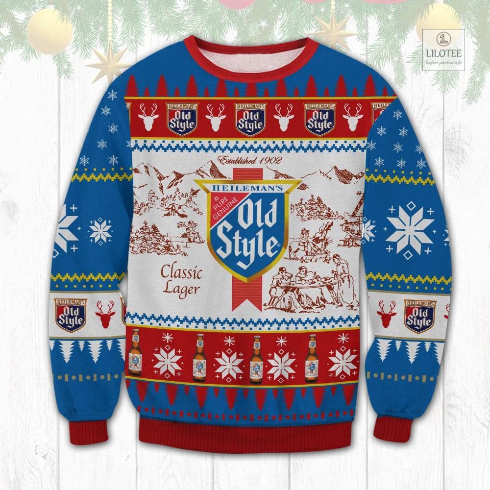 BEST Old Style Classic Lager Christmas Sweater and Sweatshirt 2