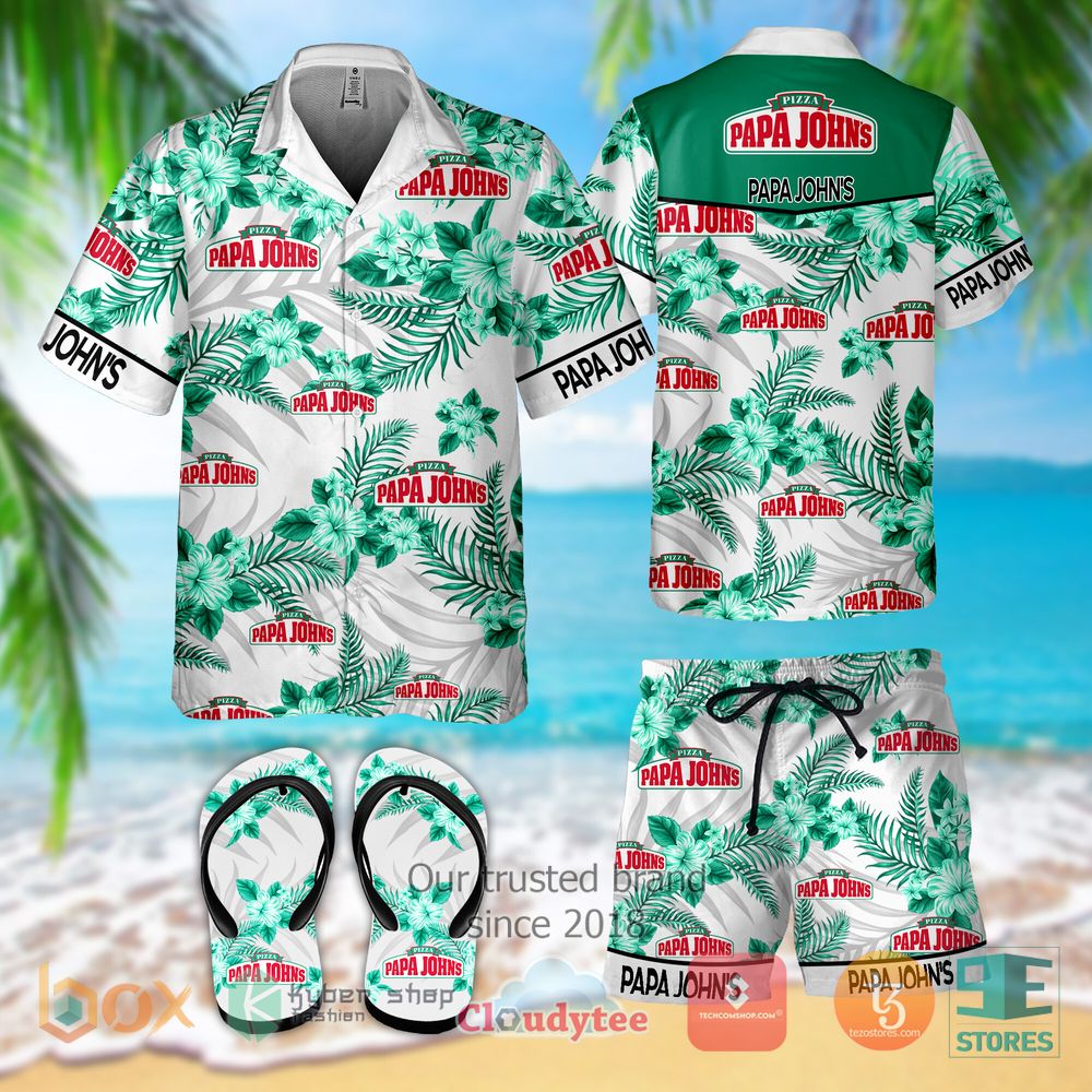 HOT Papa John's Hawaiian Shirt, Shorts 2