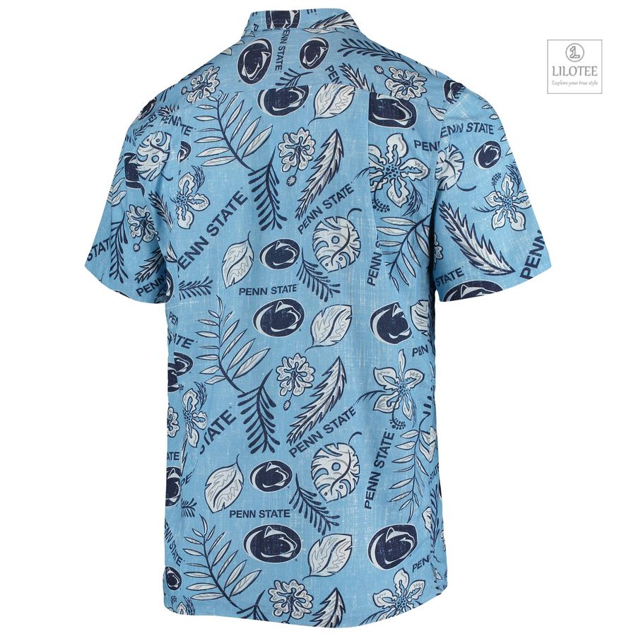 BEST Penn State Nittany Lions Wes & Willy Vintage Floral Light Blue Hawaiian Shirt 3 BEST Penn State Nittany Lions Wes & Willy Vintage Floral Light Blue Hawaiian Shirt - Image 3