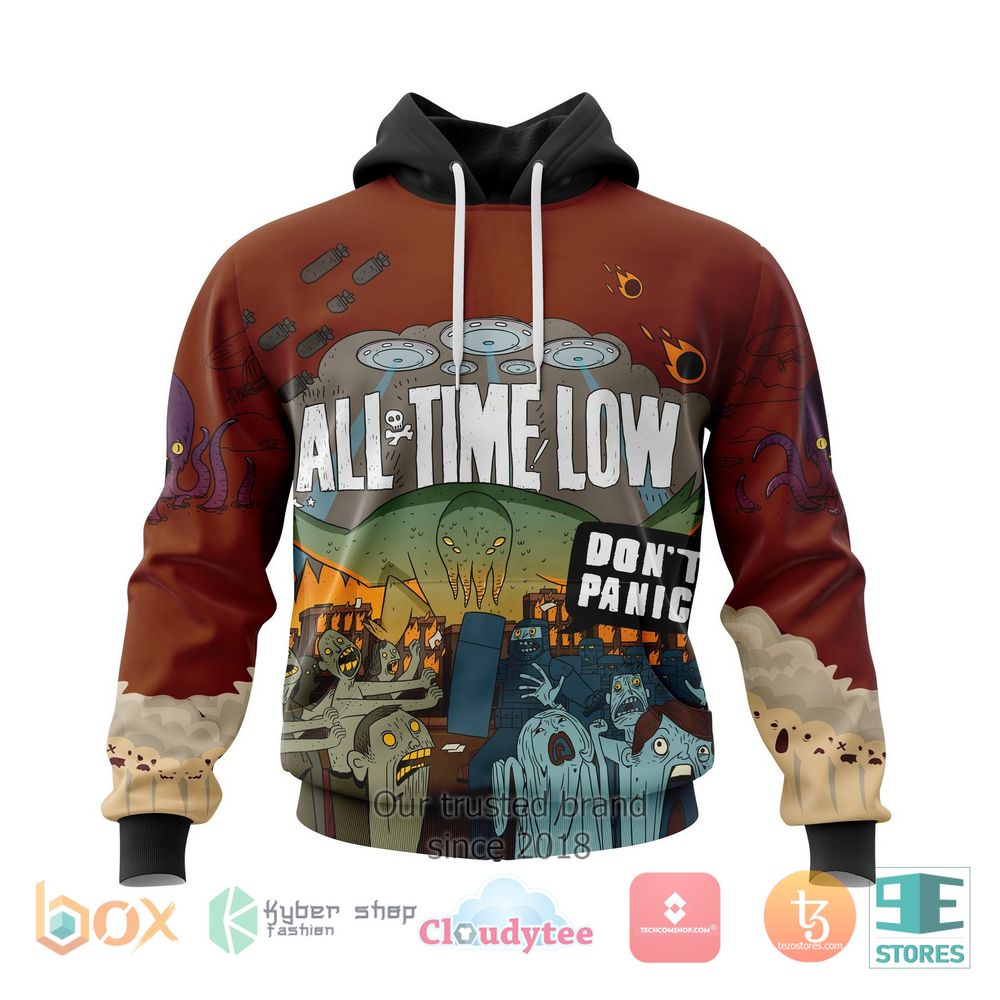 HOT Personalized All Time Low Don't Panic 3D hoodie 4