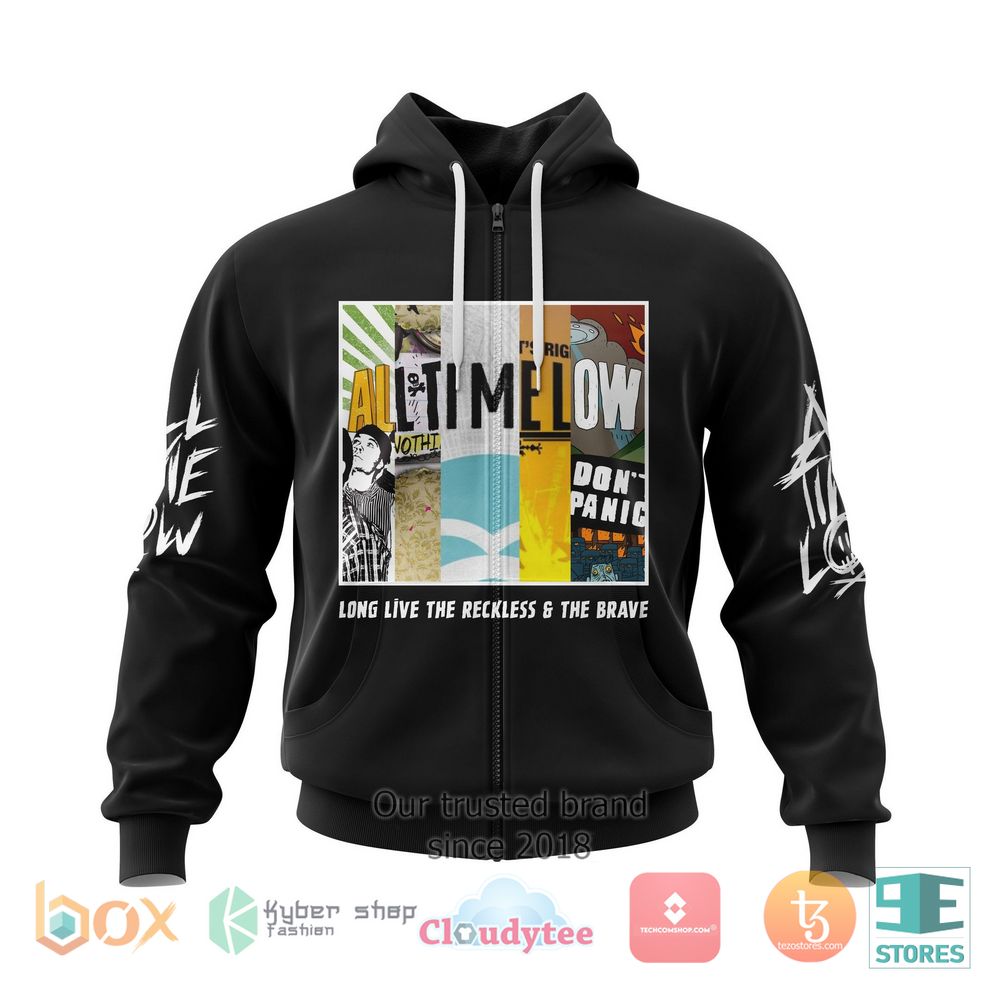 HOT Personalized All Time Low The Reckless and the Brave Zip hoodie 4