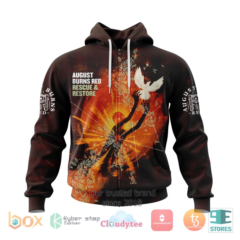 HOT Personalized August Burns Red Rescue & Restore Zip Hoodie 5
