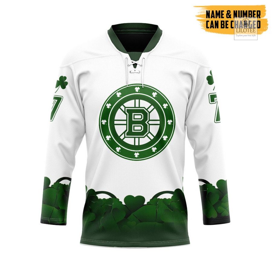 BEST Boston Bruins 2022 St Patrick Day Custom Hockey Jersey 8