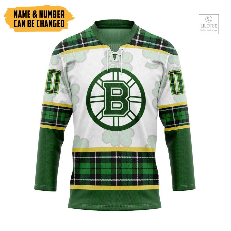 BEST Boston Bruins St Patrick Day Custom Hockey Jersey 7