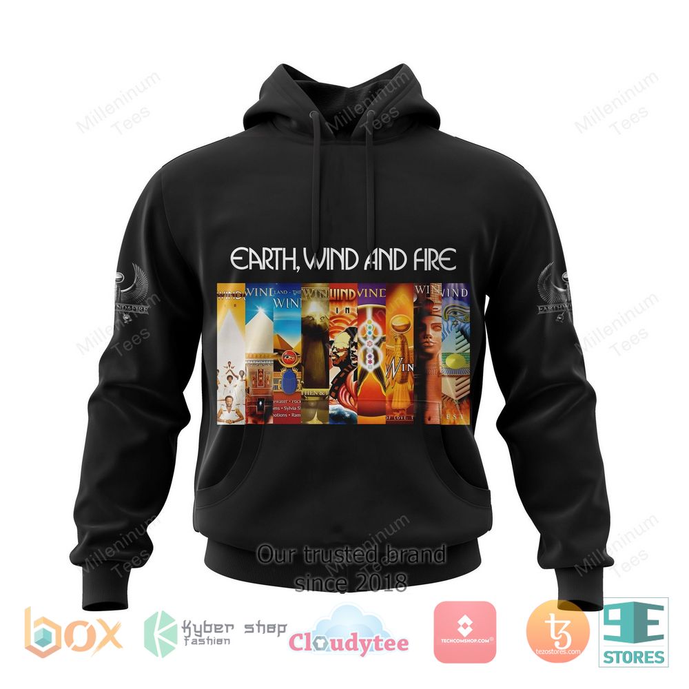 HOT Personalized Earth, Wind & Fire Album covers 52th Anniversary 3D hoodie 5