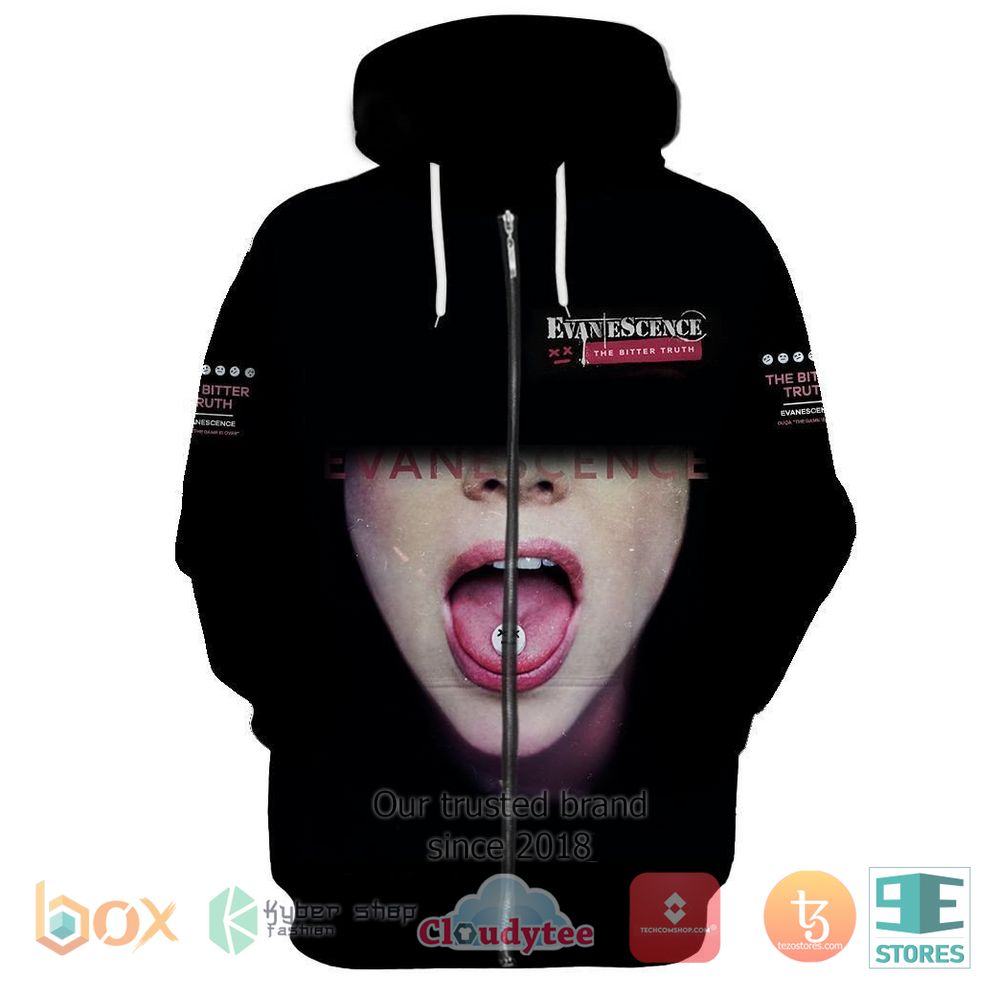 HOT Personalized Evanescence The Bitter Truth Zip Hoodie 4