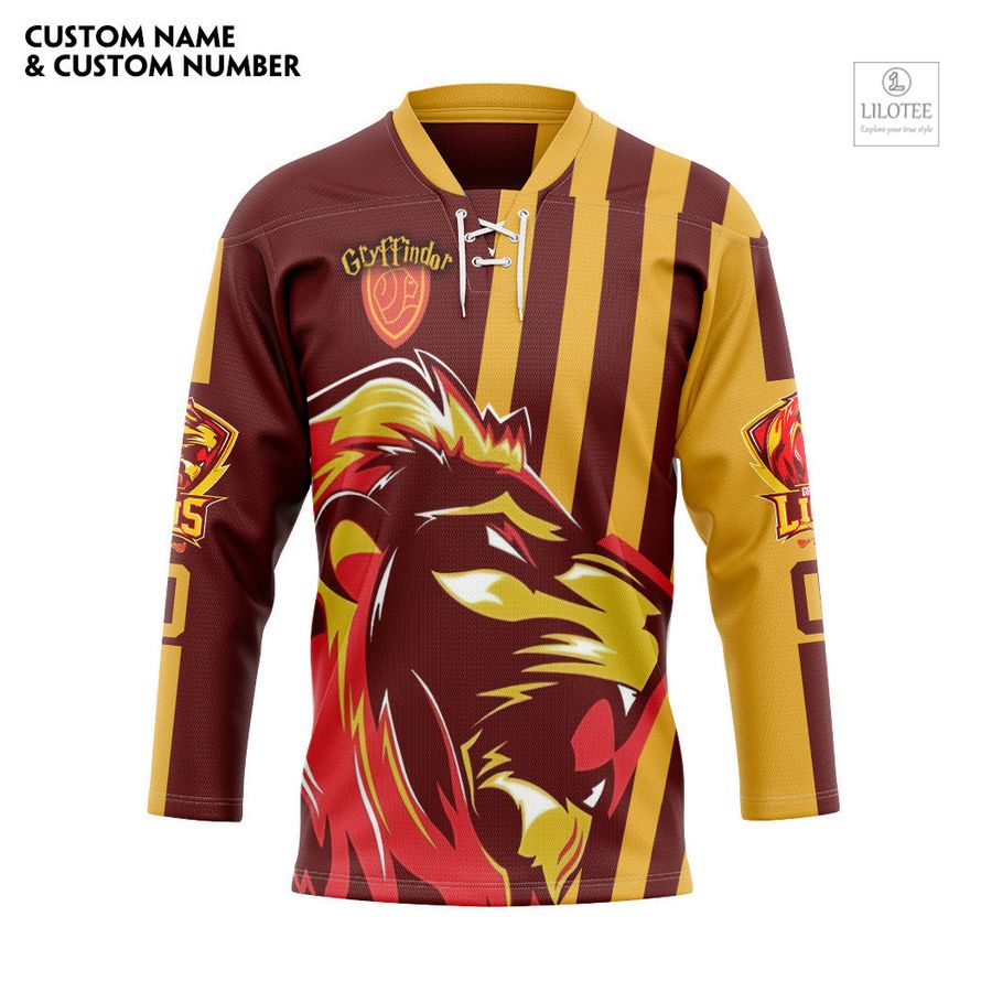 BEST Harry Potter Gryffindor Lion Quidditch Team Custom Hockey Jersey 6