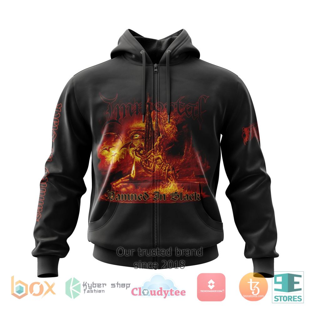 HOT Personalized Immortal Damned in Black Zip Hoodie 5