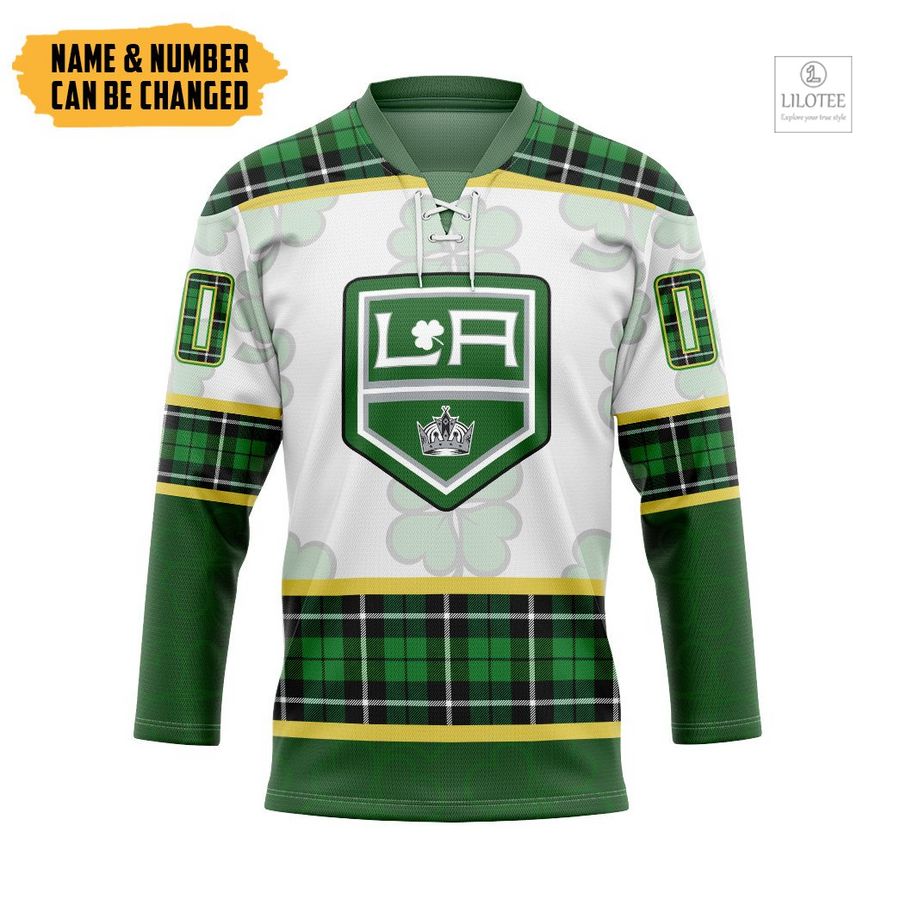 BEST Los Angeles Kings St Patrick Day Custom Hockey Jersey 7