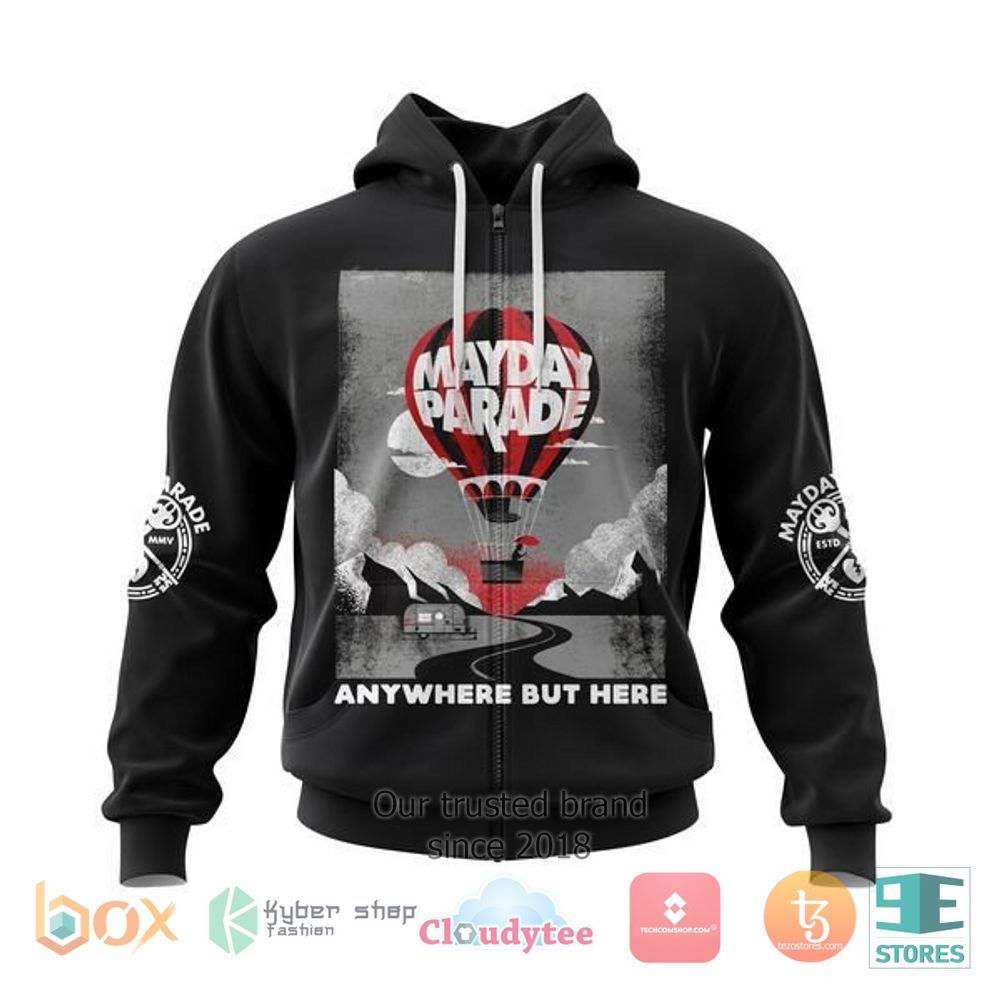 HOT Personalized Mayday Parade Anywhere But here Zip Hoodie 4