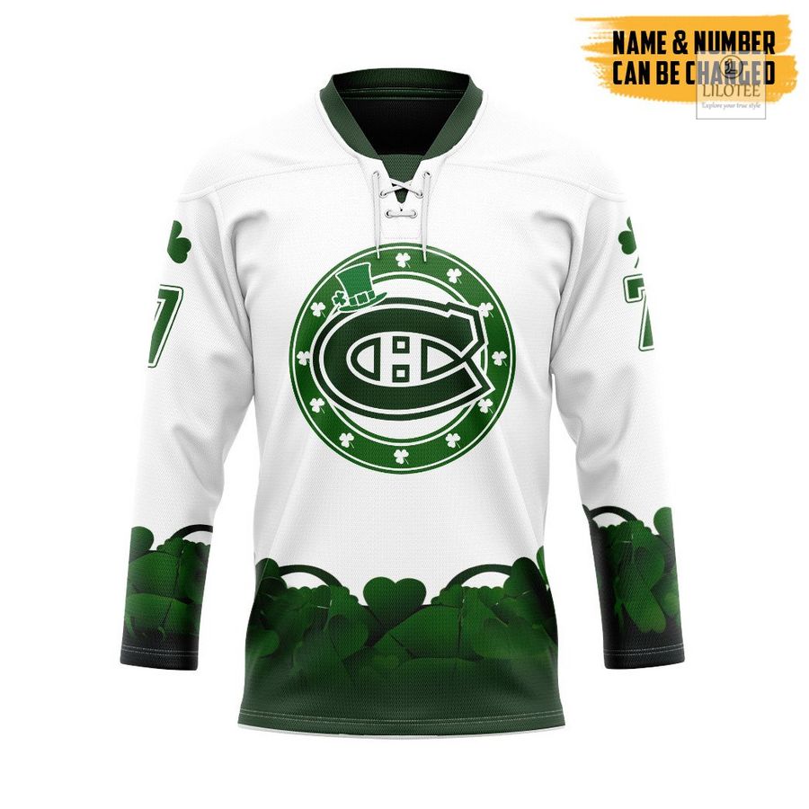 BEST Montreal Canadiens 2022 St Patrick Day Custom Hockey Jersey 8