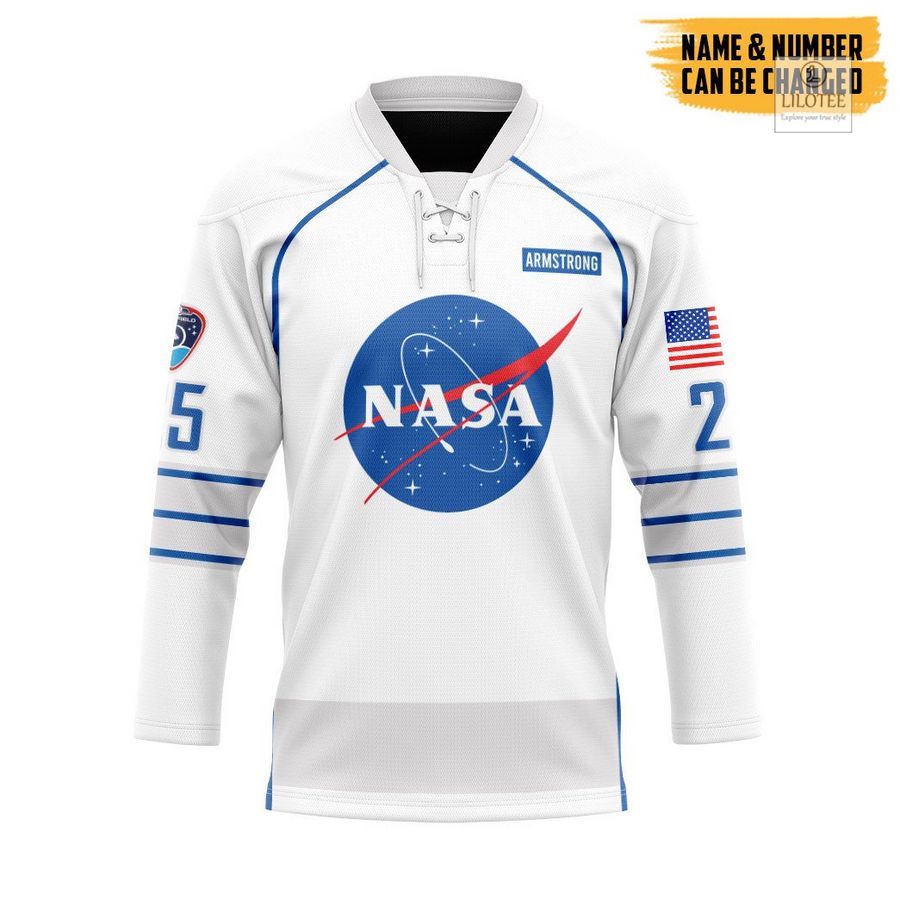 BEST NASA Space Suit Custom Hockey Jersey 6