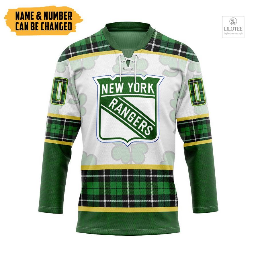 BEST New York Rangers St Patrick Day Custom Hockey Jersey 7