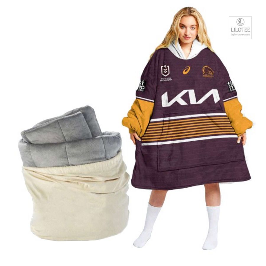Top cool sherpa hoodie blanket for NRL fans 192