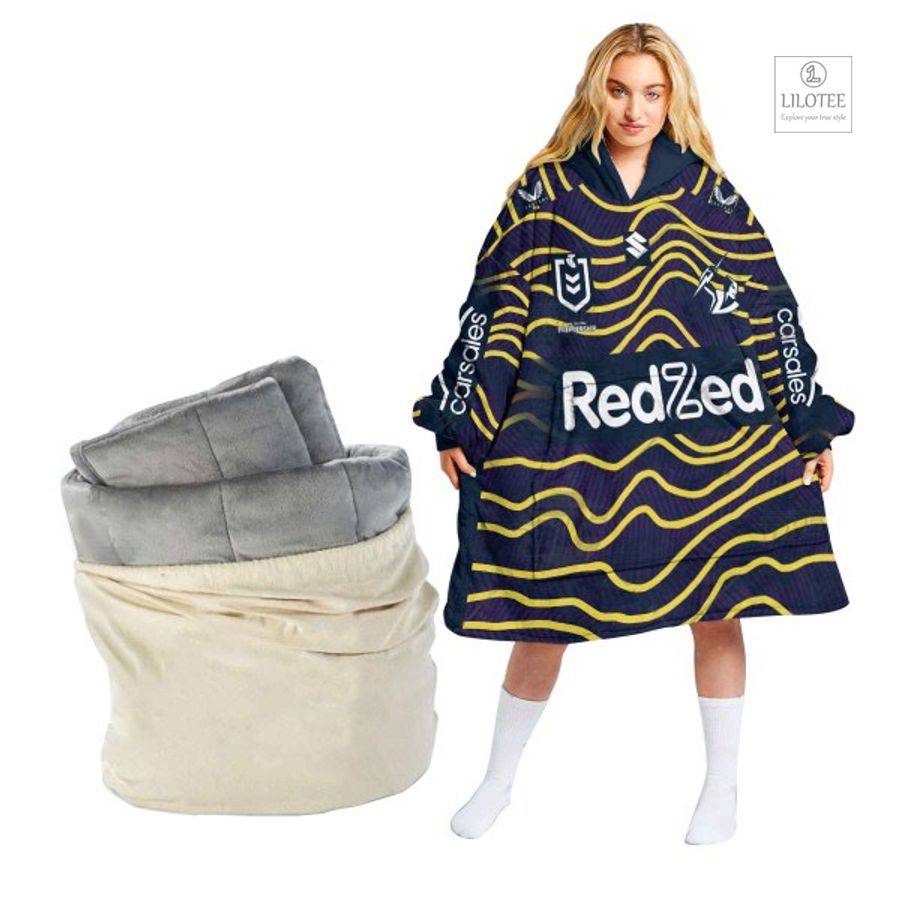 Top cool sherpa hoodie blanket for NRL fans 203