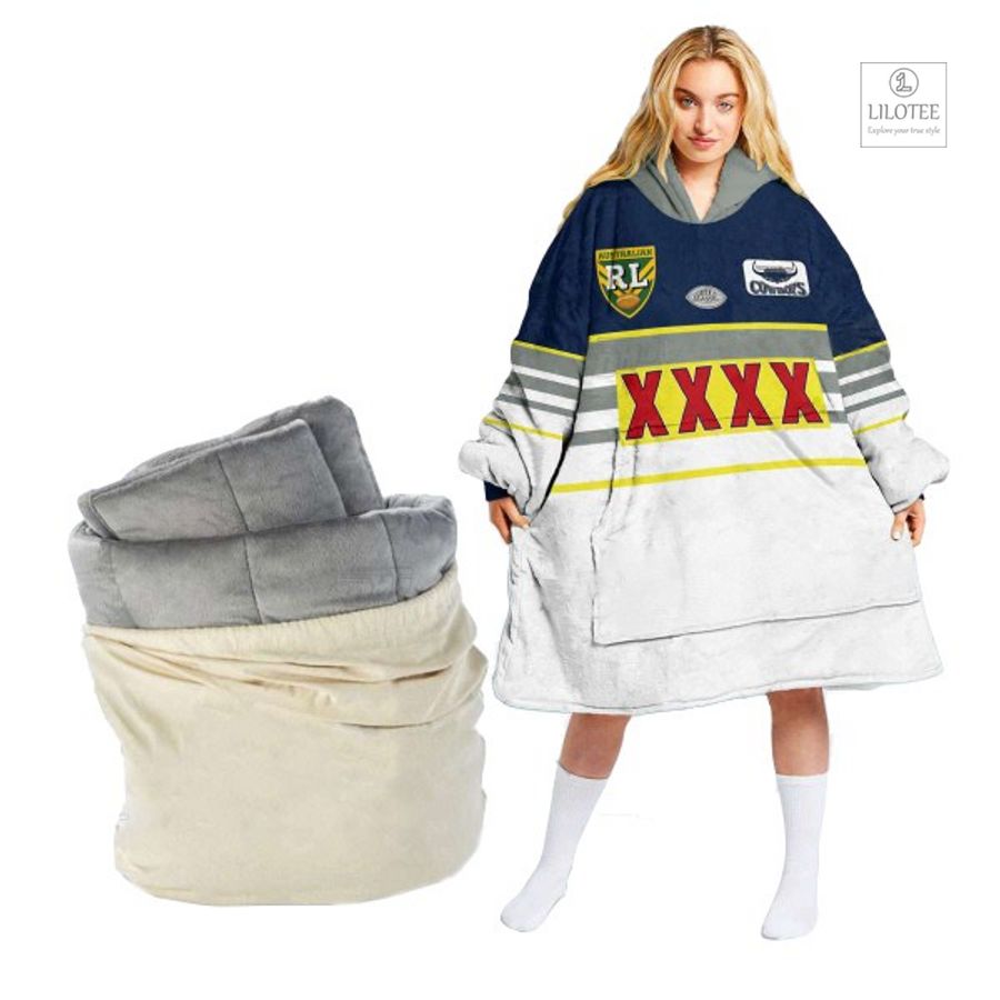 BEST North Queensland Cowboys XXXX Custom Sherpa Hoodie Blanket