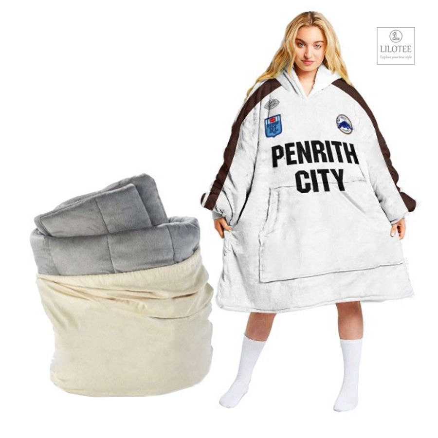 BEST Penrith Panthers City Custom Sherpa Hoodie Blanket 12
